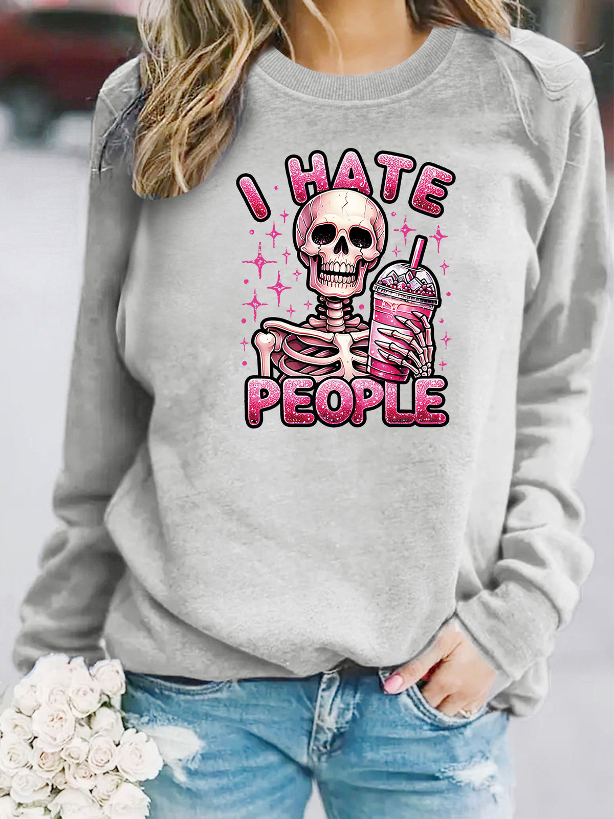 Sweat-shirt ample en velours