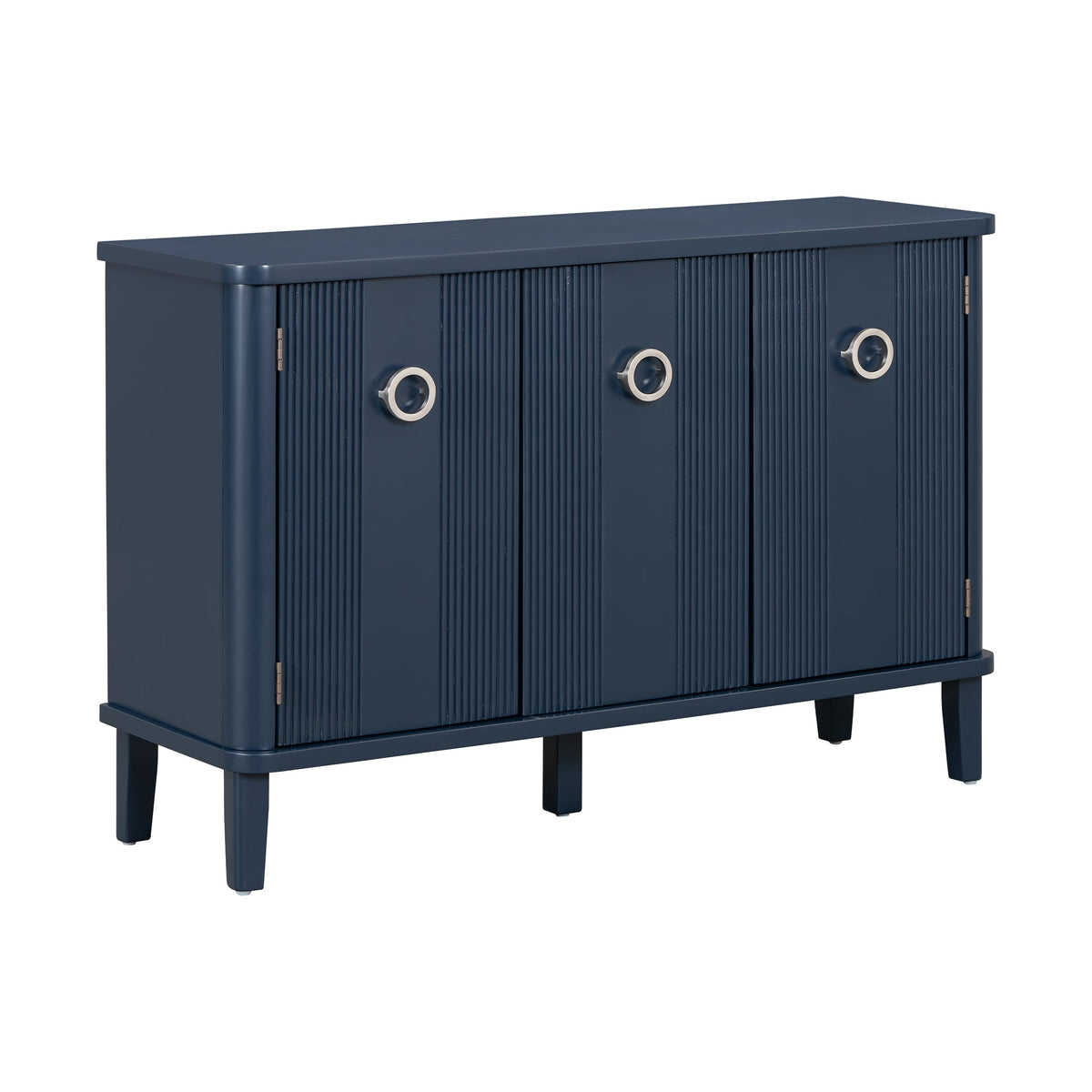 Simple and Atmospheric Solid Wood Veneer Fraxinus Mandschuric Cabinet With Three Acacia Solid Doors,Adjustable, Suitable