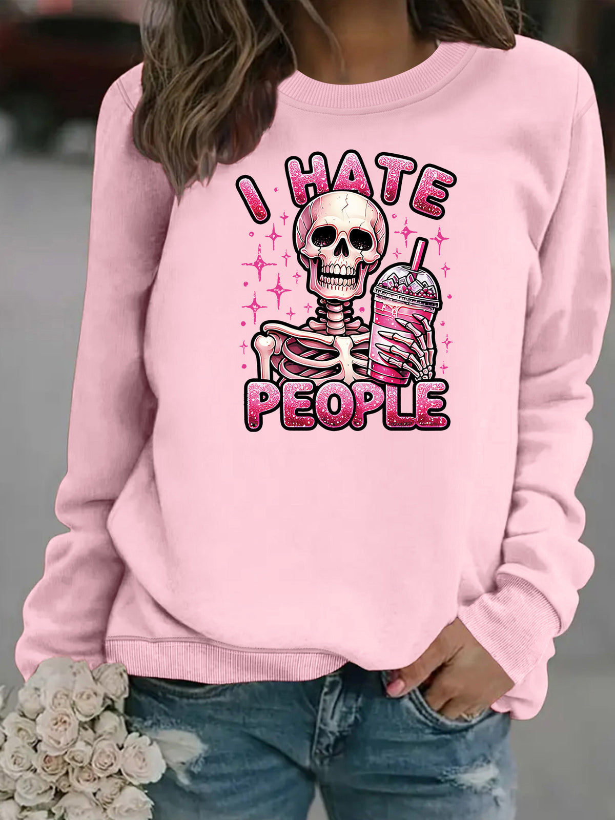 Sweat-shirt ample en velours