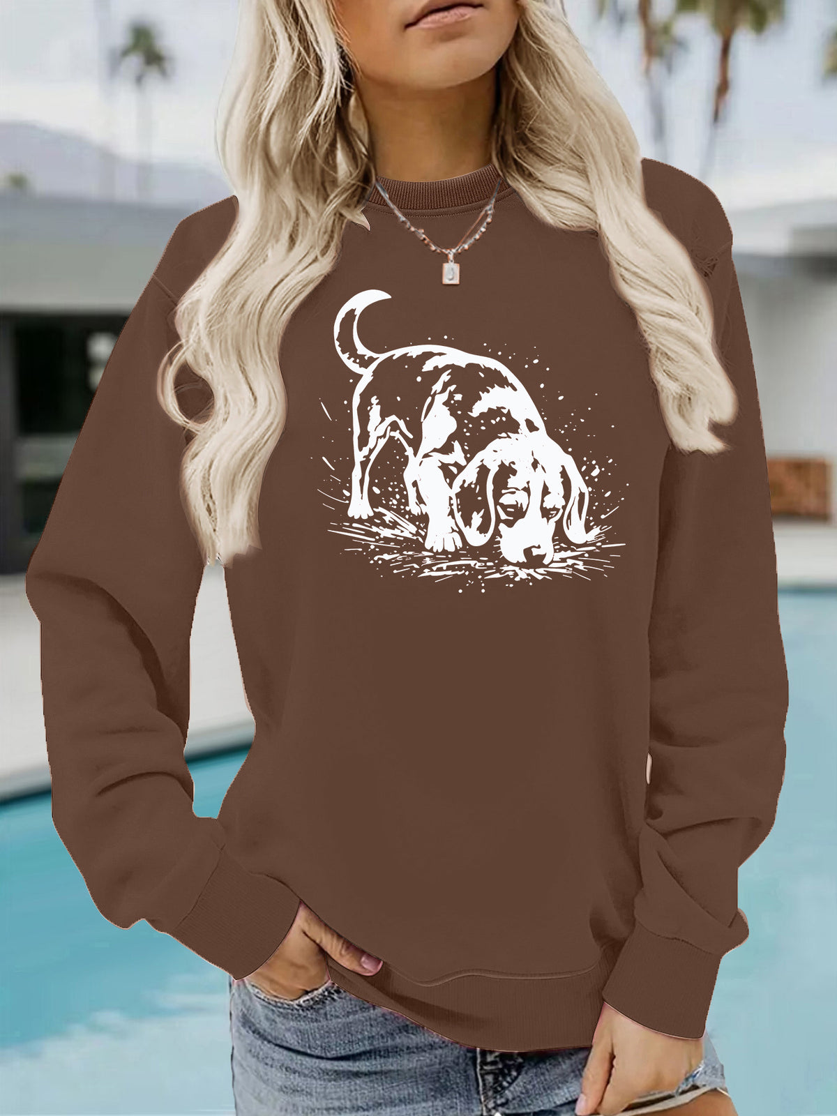 Sudadera de forro polar de manga larga con bajo
