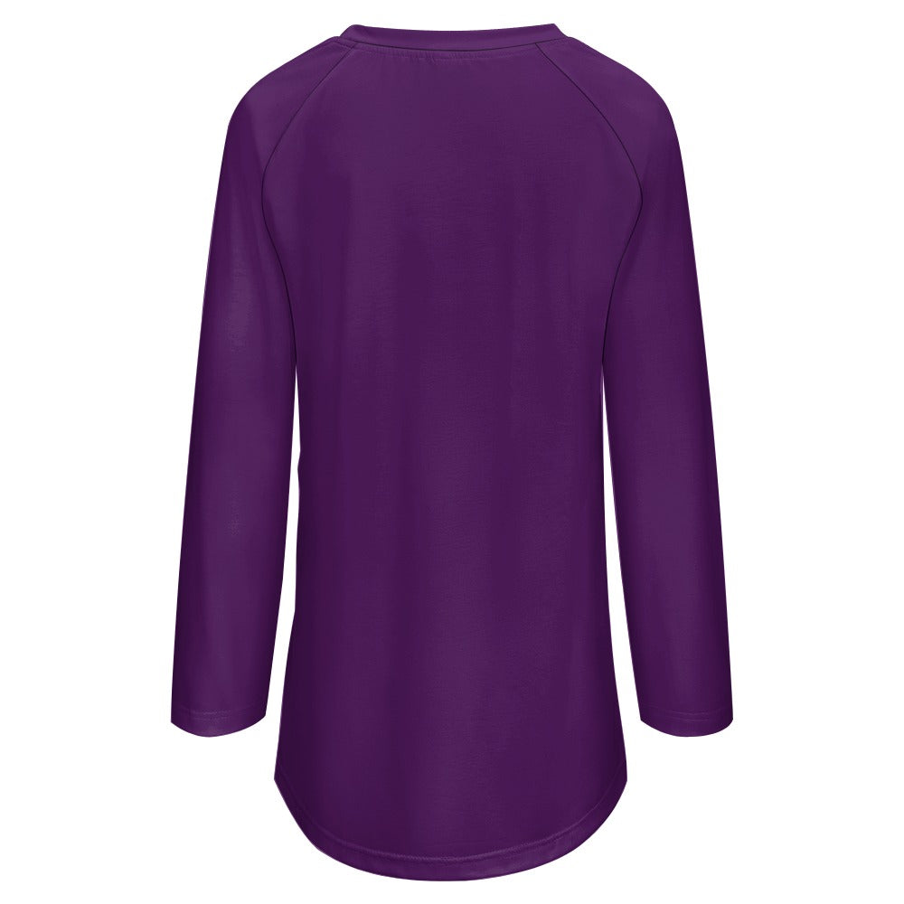 Cat-Themed Act My Age Long Crew Neck Long Sleeve Shirt