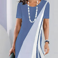Striped African Plus-size Dress For Women