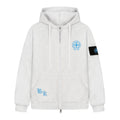 Zip-up hoodie med nedhasad axelsöm