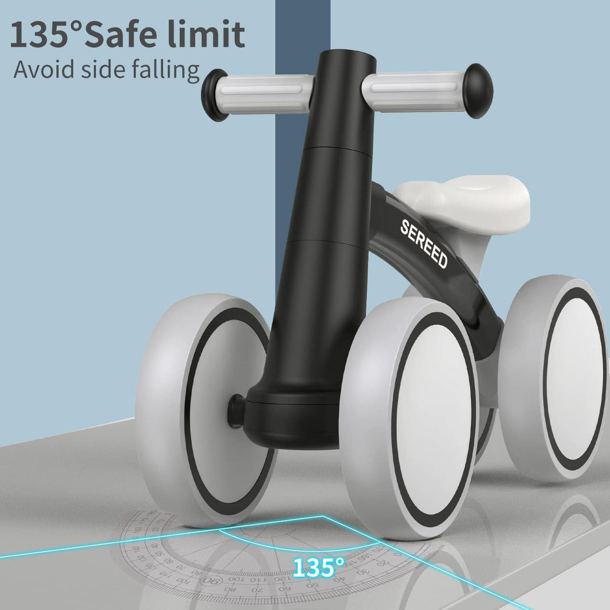 SEREED Baby Balance Bike for 1 Year Old Boy Girl, First Birthday Gift Toy