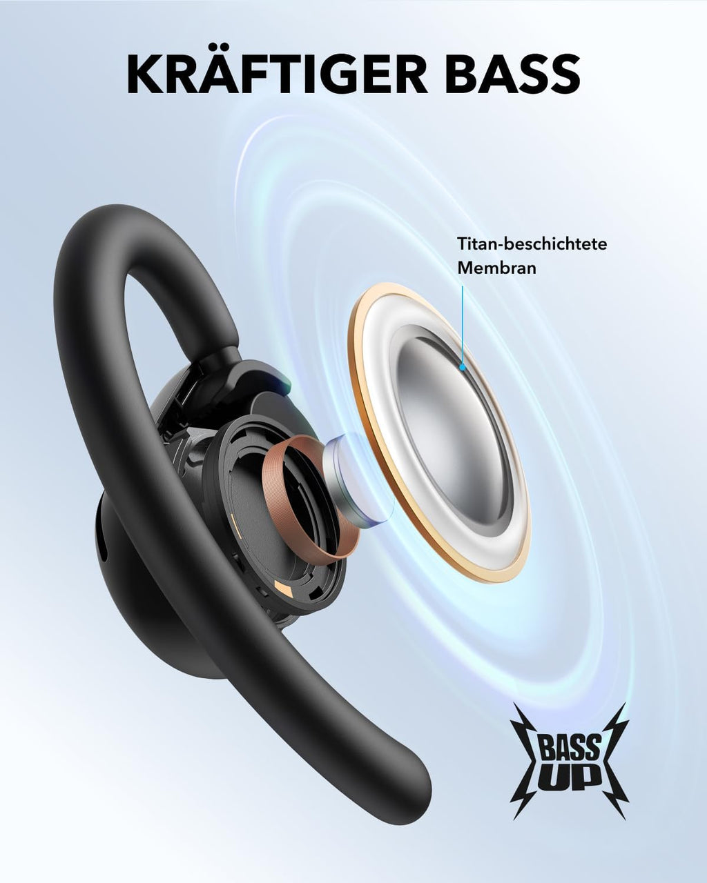 Soundcore by Anker V20i Open-Ear Kopfhörer verstellbare Ohrhaken, BT 5.4