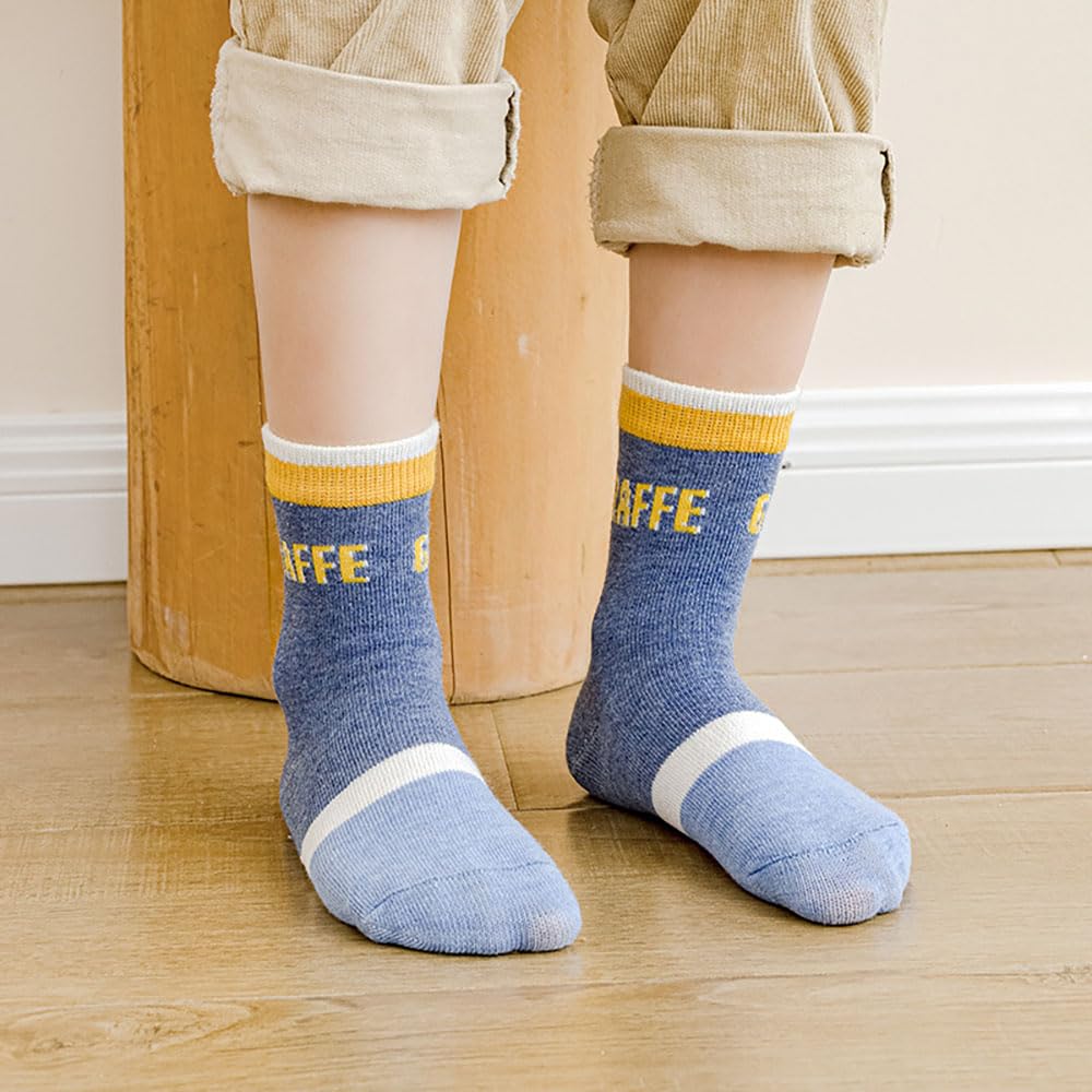 FedMois 10 Paires Chaussettes chaudes hiver en Coton Garçons Filles Socquette Enfant