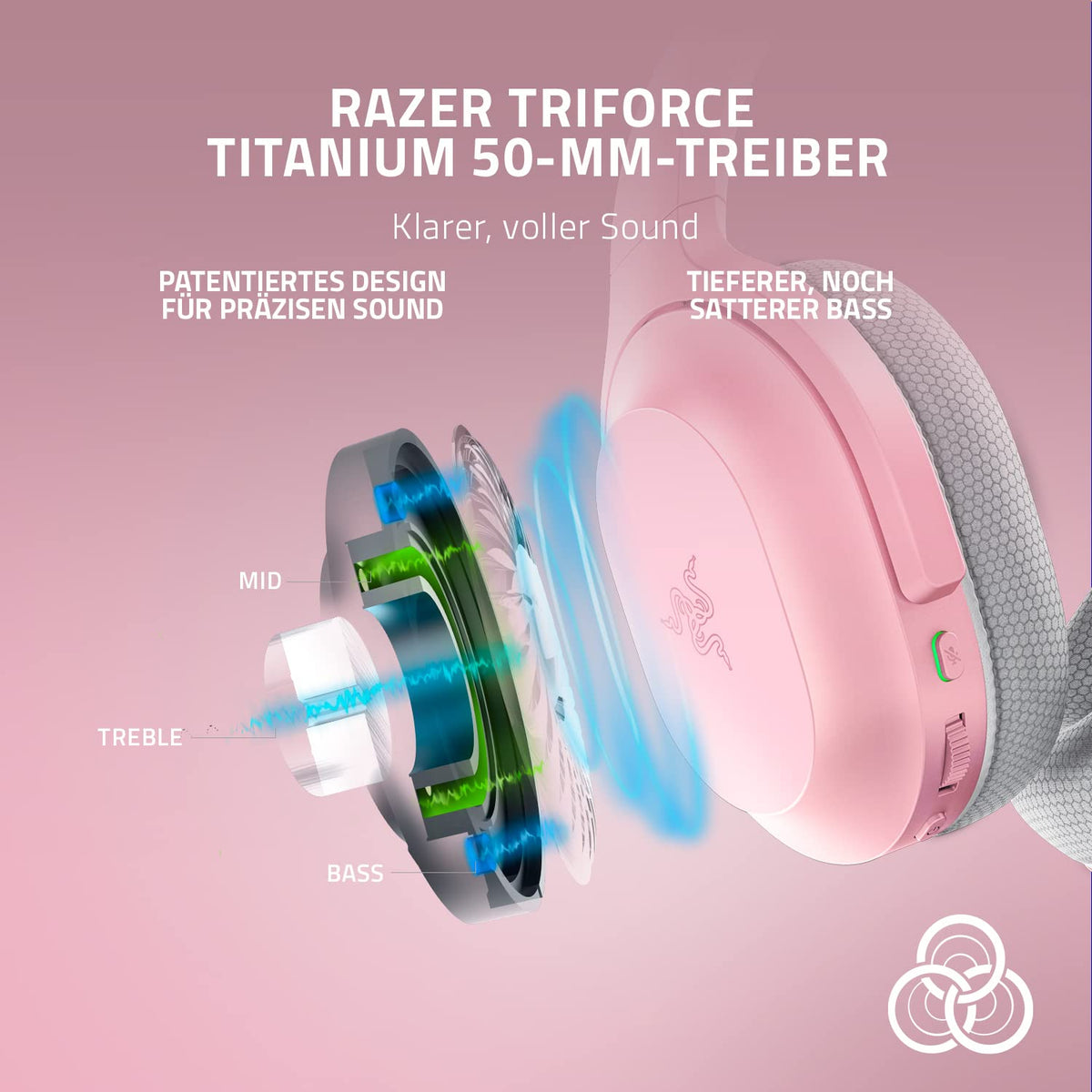Razer Barracuda X - Kabelloses Multiplattform-Headset für Gaming und Mobile Geräte (SmartSwitch Dual Wireless, Triforce 40mm, Mikrofon mit Nierencharakteristik, 50h Akku, USB-C) Schwarz