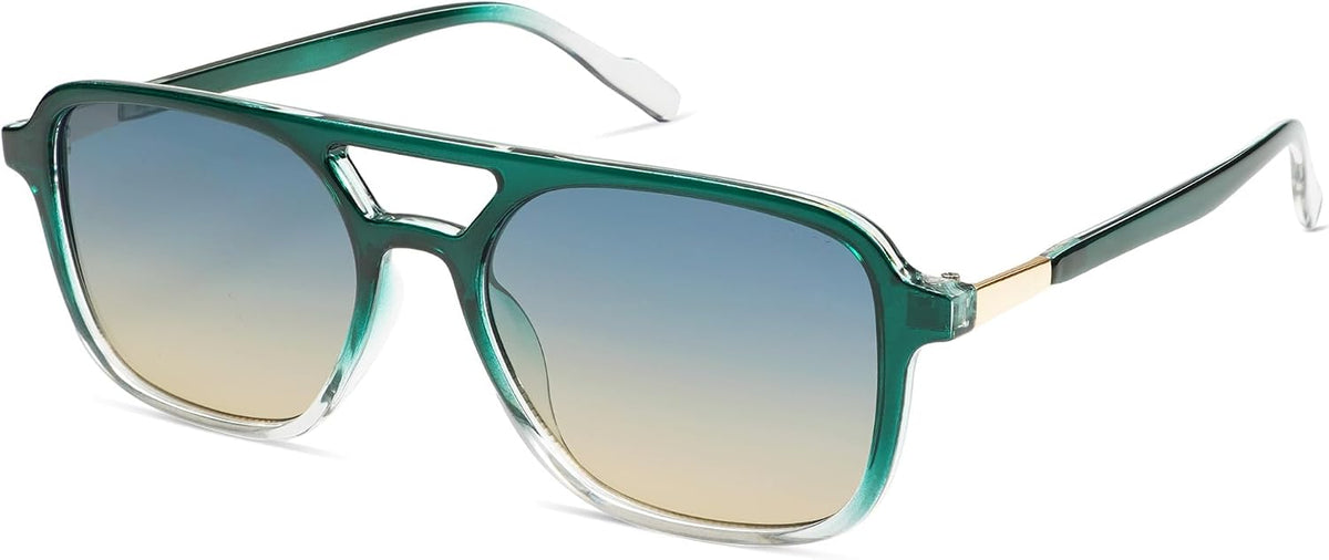 SOJOS Retro Aviator Sunglasses Womens Mens,Trendy Rectangle Shades SJ2202