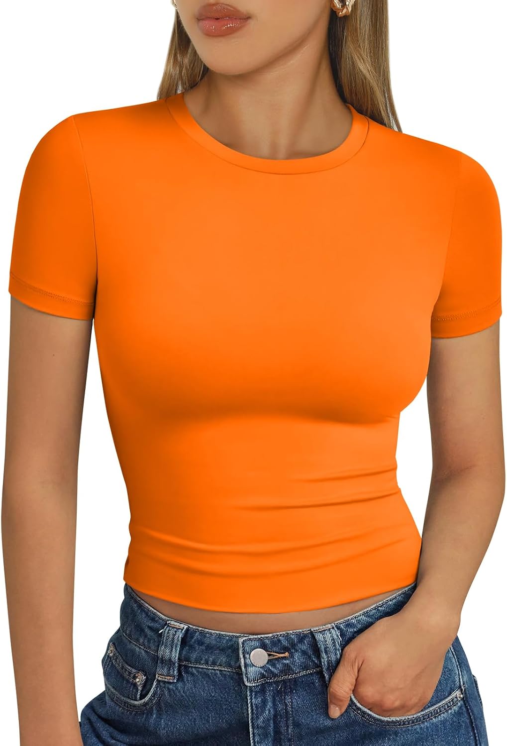 Trendy Queen Womens Short Sleeve T Shirt Basic Summer Top