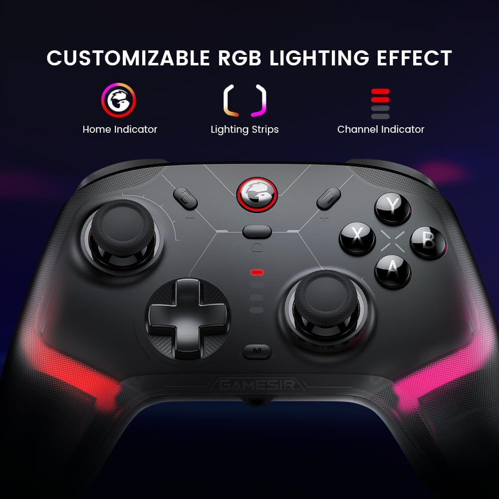 GameSir Cyclone 2 Kabelloser PC Controller mit Ladestation,TMR,RGB (Weiß)