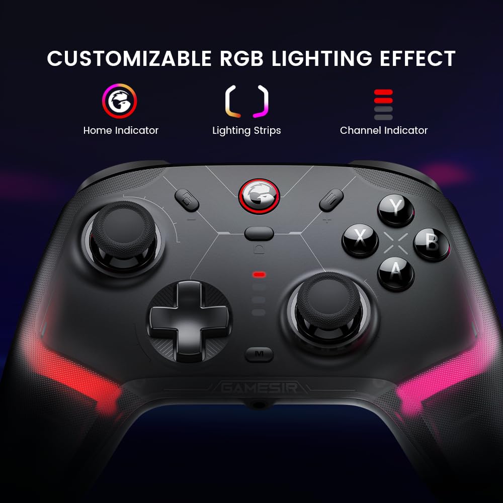GameSir Cyclone 2 Kabelloser PC Controller mit Ladestation,TMR,RGB (Weiß)