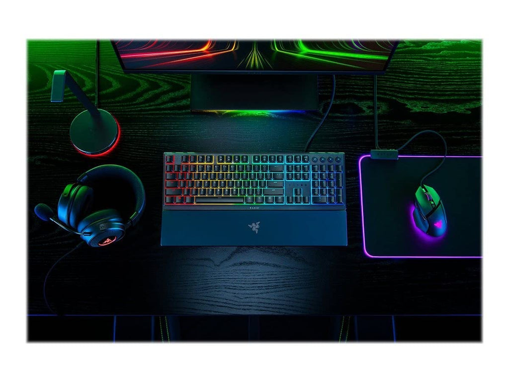 Razer Ornata V3 X - Flache Membran-Tastatur mit Chroma RGB (Lautlose Membran-Switches, Ergonomische Handballenauflage, Tastenkappen Anti-UV-Beschichtung) QWERTZ DE-Layout | Schwarz