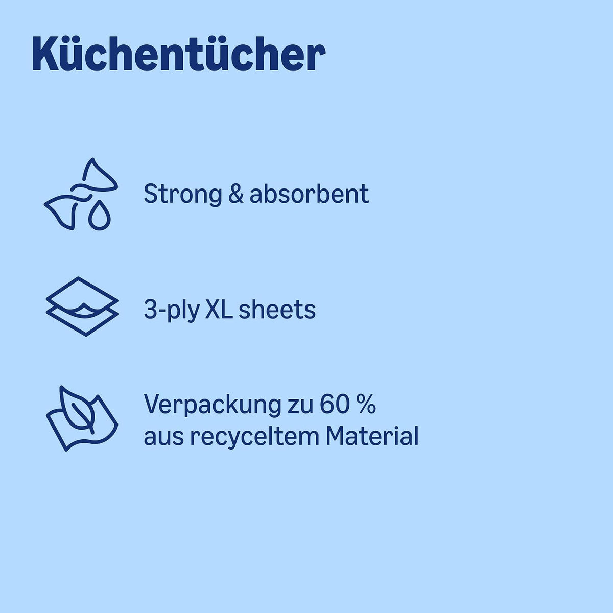 by Amazon Küchenrolle, 3-lagig, 4 Rollen (4 Rollen, 1-er Pack), 64 Blätter pro Rolle, FSC-Zertifiziert