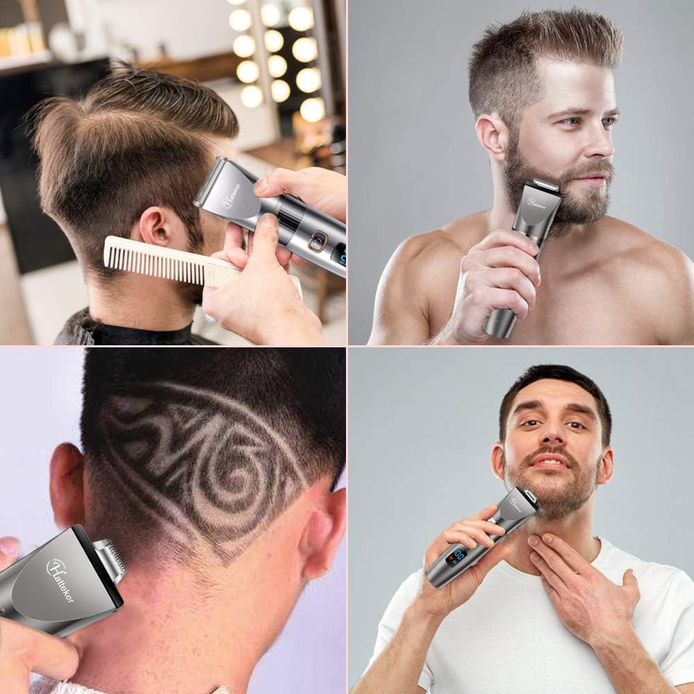 Hatteker 3-in-1 Herren Haarschneidemaschine Wasserdicht Barttrimmer