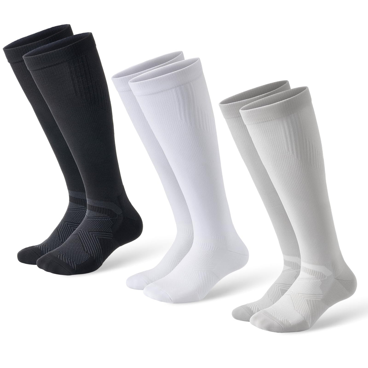 Compression Socks for Women and Men,15-20 mmHg Support(3 Pairs)