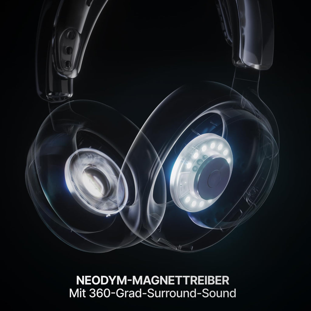 SteelSeries Arctis Nova 7 Wireless Gen 2 Multi-Plattform-Gaming-Headset - Echtzeit-App-Steuerung - Über 50 Std. Akkulaufzeit - 2,4 GHz/Bluetooth parallel möglich -PC, PS5, PS4, Switch 1/2, Mobilgeräte
