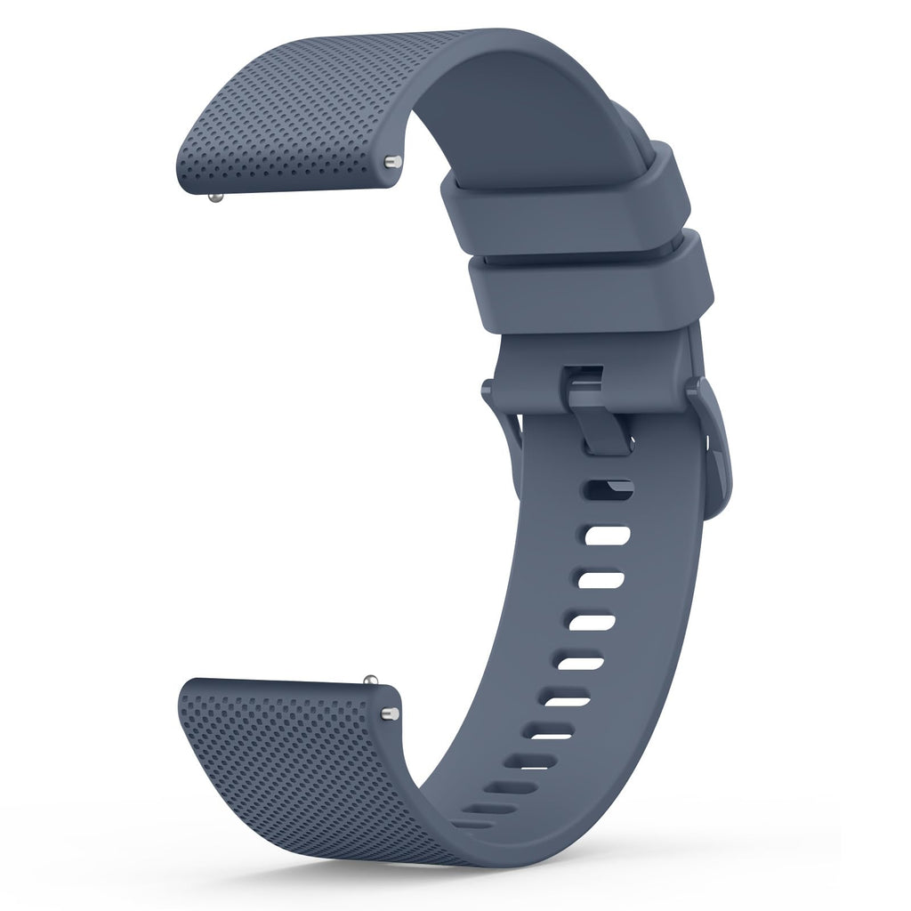 Wanme 20mm Bracelet de Montre en Silicone, Souple Bracelet de Replacement en Dégagement Rapide avec Boucle en Même Couleur Homme Femme 20mm, Starlight