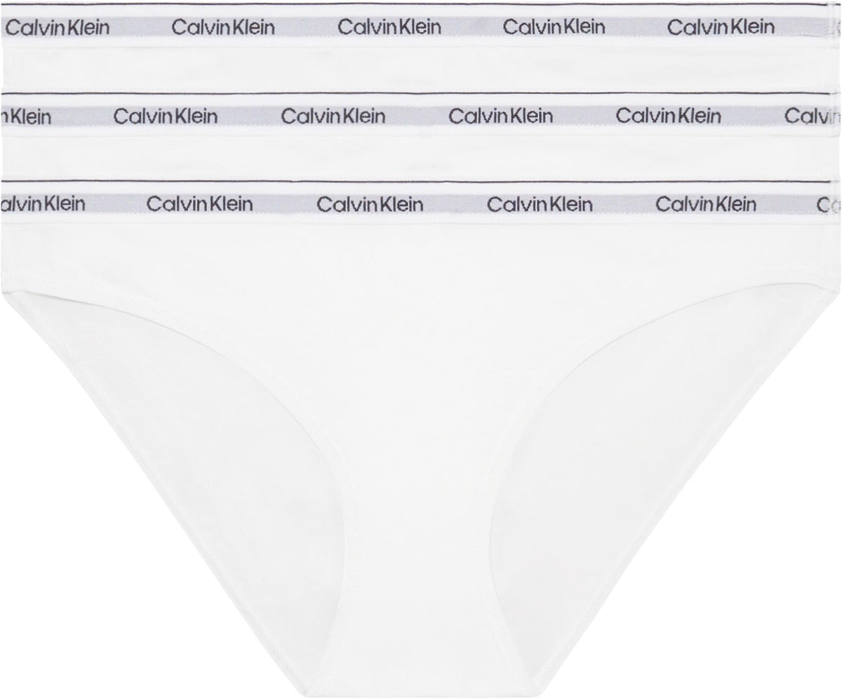 Calvin Klein Damen 3er Pack Slips Bikini Form Baumwolle mit Stretch