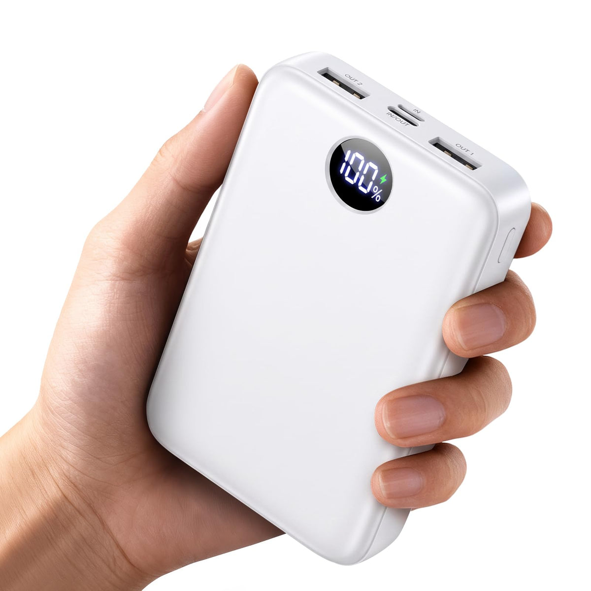 Power Bank 27000mAh, Ultra Kompakte Powerbank Schnellladen mit 3-in-1 Kabel