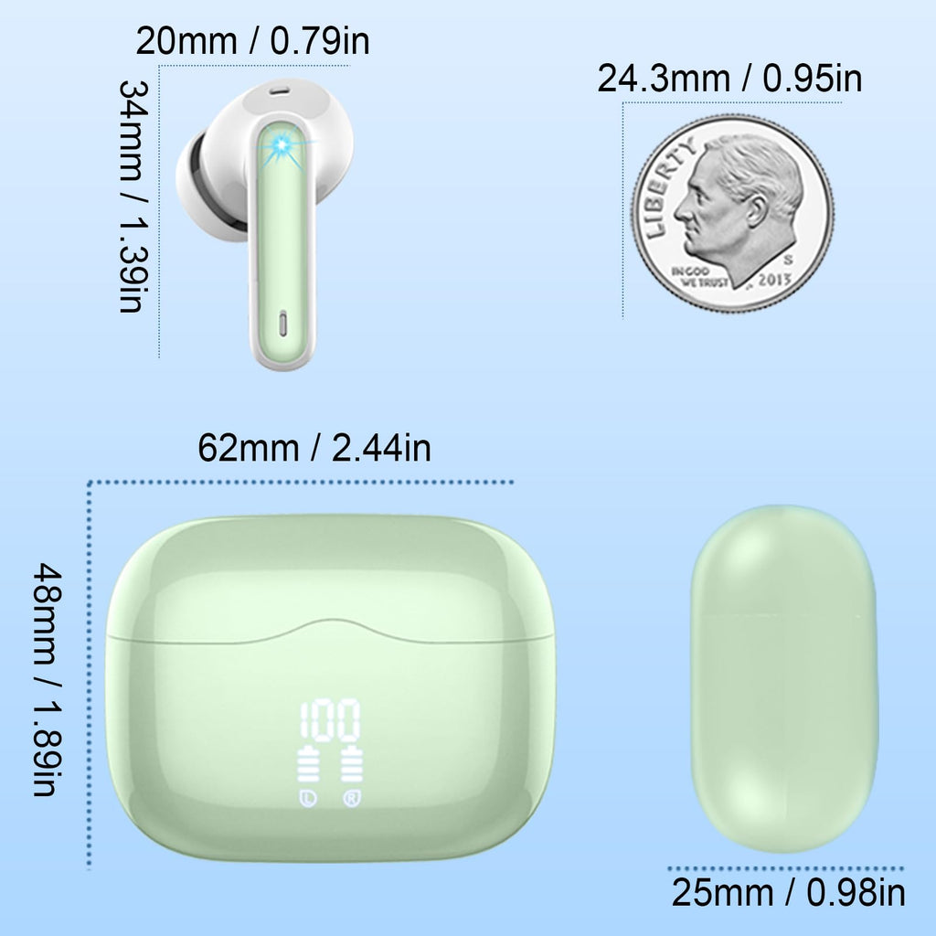 Bluetooth Kopfhörer, Kopfhörer Kabellos Bluetooth 5.4, Tiefer Bass Ohrhörer