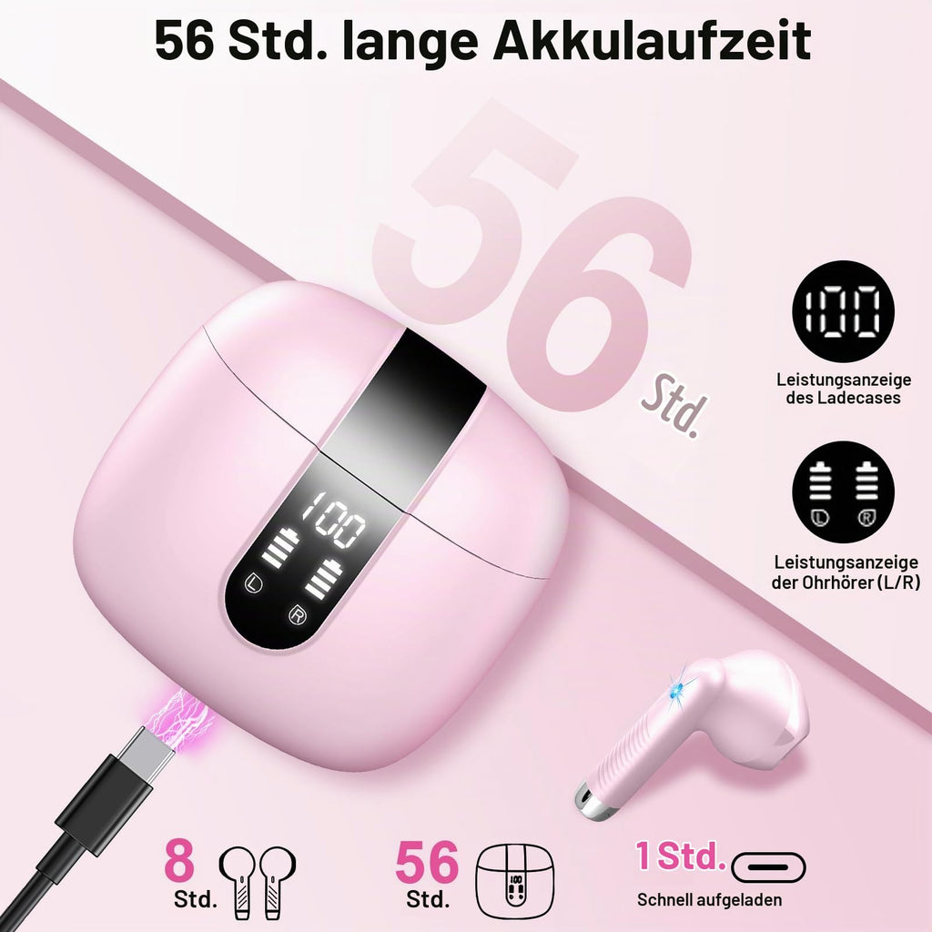 Drsaec Bluetooth Kopfhörer, In Ear Kopfhörer Kabellos Bluetooth 5.4