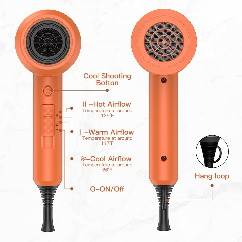 Ionen Föhn AC Motor 1800W Haartrockner slopehill Schnelltrocknen Hair Dryer