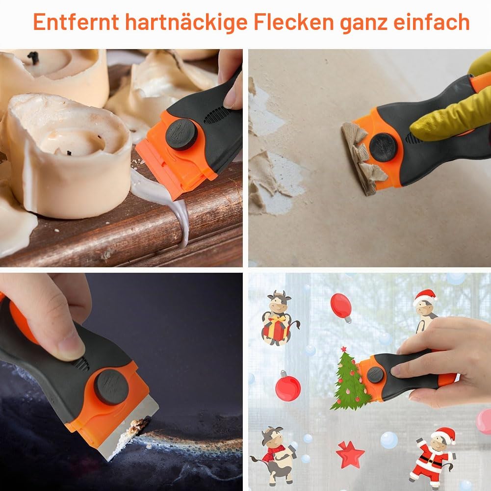 Ainiv Schaber Set, Stabiler Kochfeldschaber Schaber Küchenschaber Set