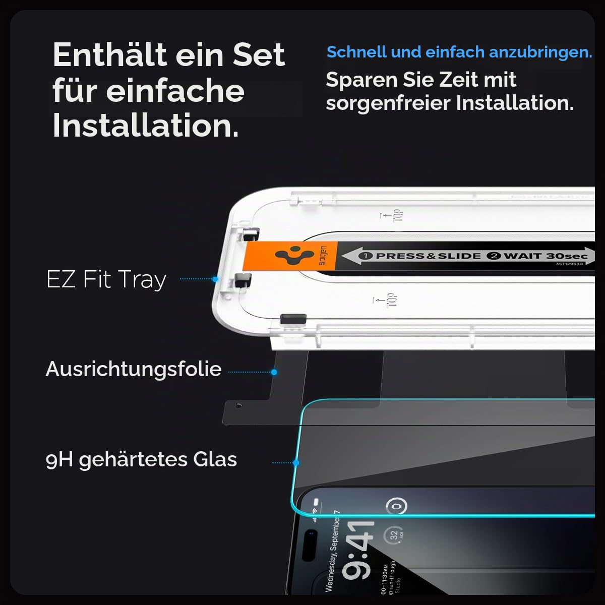 Spigen EZ Fit Schutzfolie [2 Stück] für iPhone 18 Pro, iPhone 17 Pro
