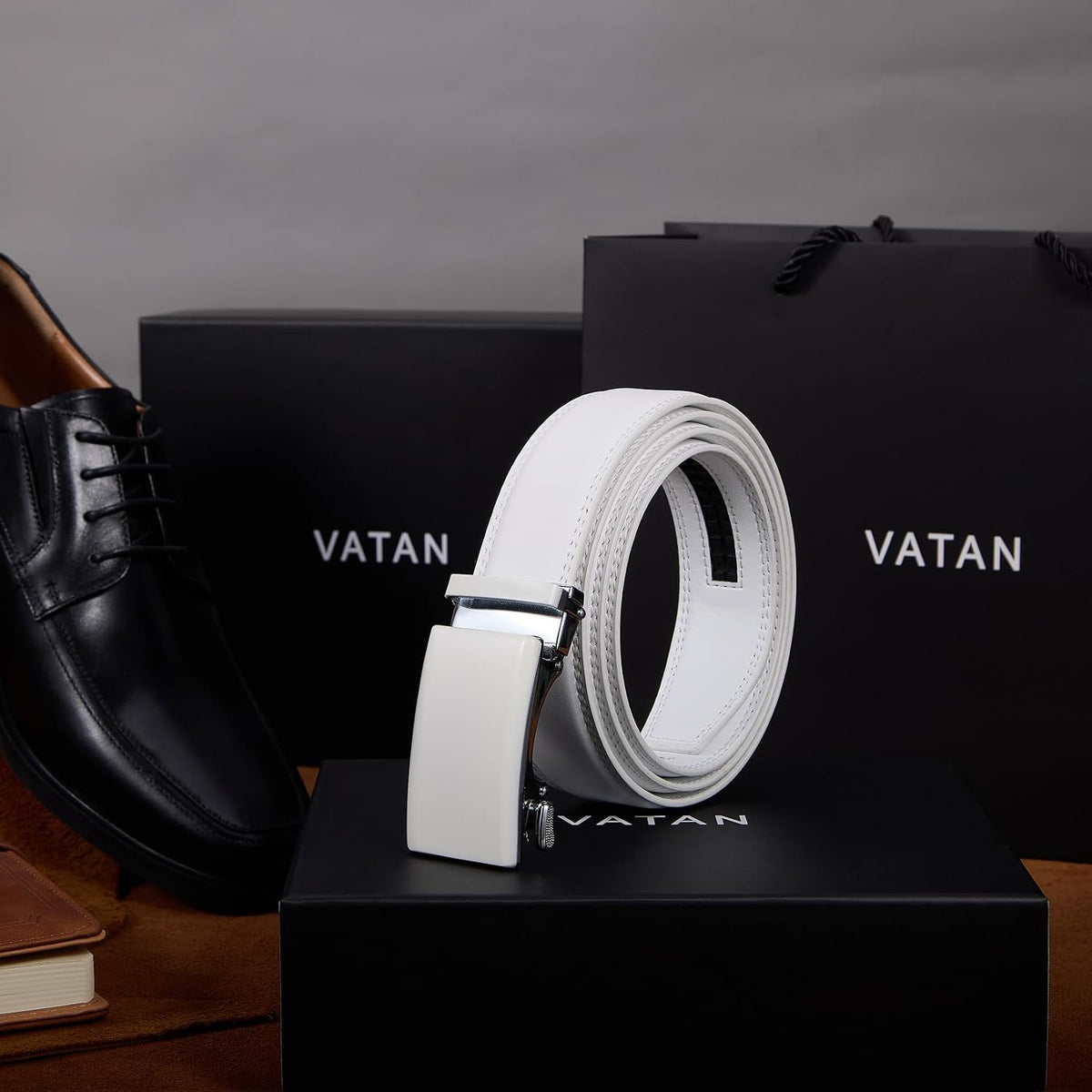 VATAN Ceinture Homme Cuir Boucle Automatique Ceintures 35mm