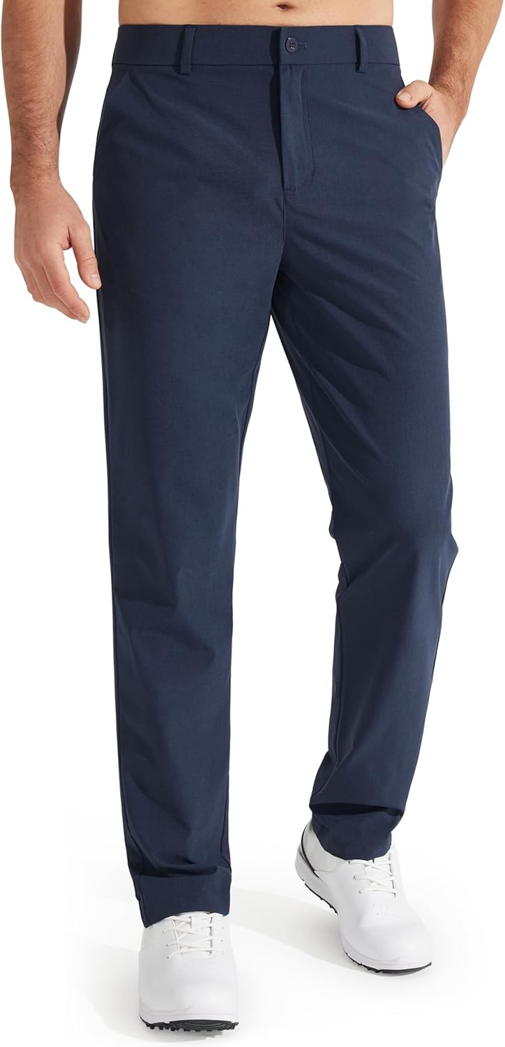 Libin Herren Golfhose Stretch Business-Hose 30"/32"/34" schnelltrocknende, leichte, bequeme Freizeithose mit Taschen