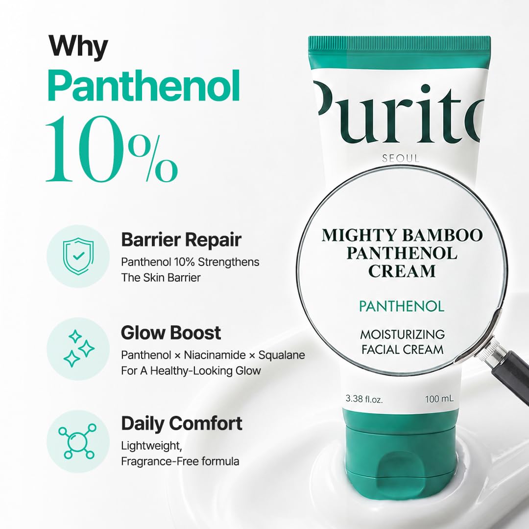 PURITO Panthenol 10% Cream für empfindliche Haut, 100 ml