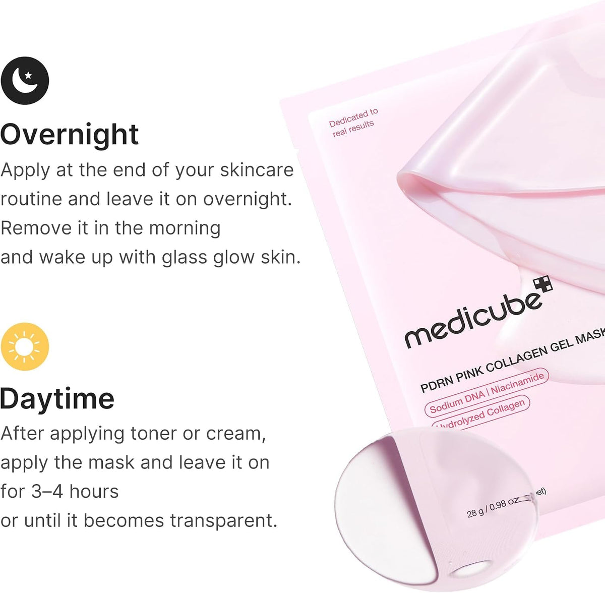 medicube Jelly Gel Maske PDRN Pink Kollagen mit Lachs-DNA x4