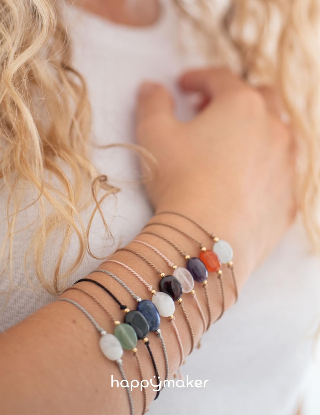happymaker Edelstein Armband Damen als Kraftgeber, handmade in Deutschland