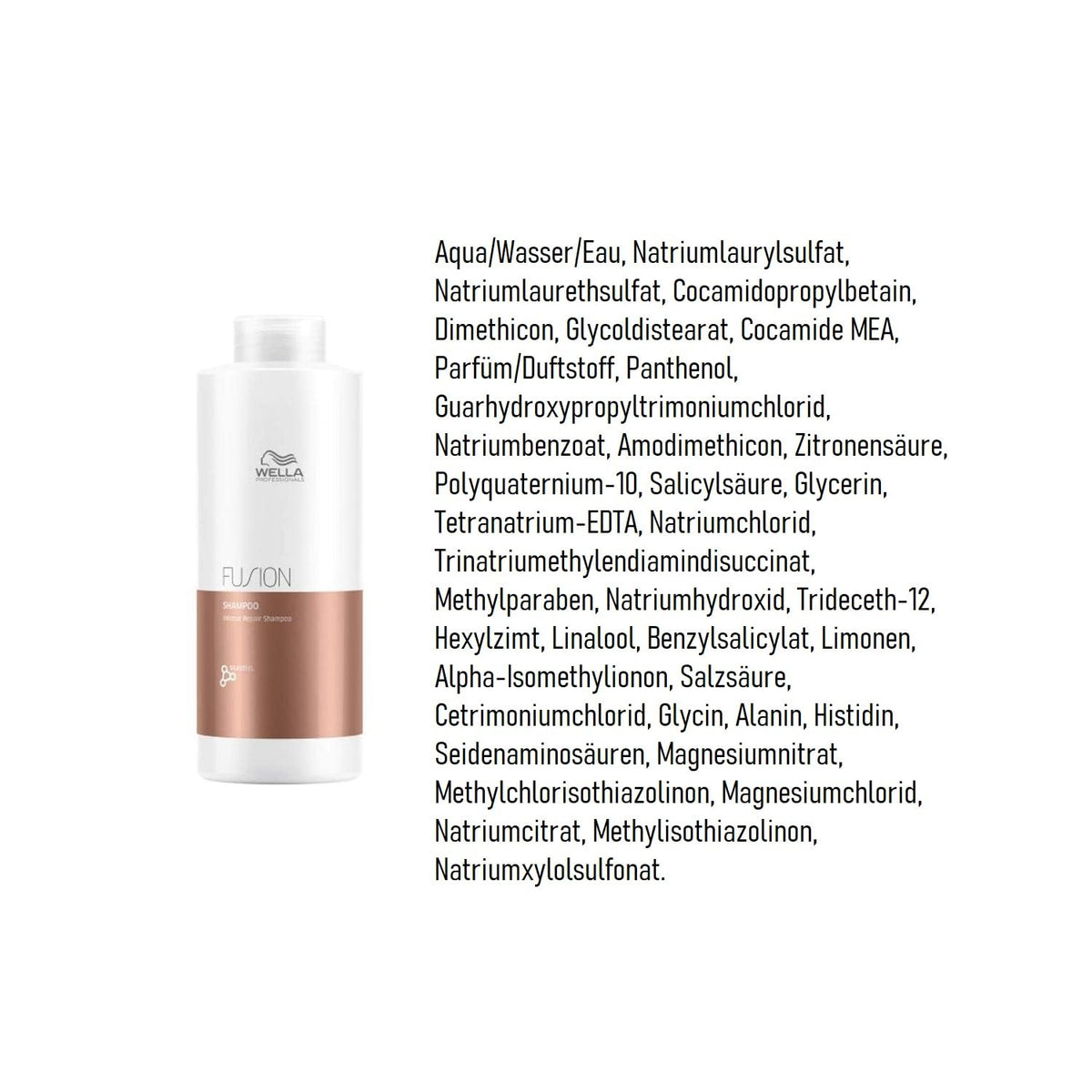 Wella Professionals – Wella Fusion Intense Repair Shampoo – Tiefenreinigungsshampoo – Haarpflege für kaputtes Haar – Haarshampoo für bessere Kämmbarkeit – 1 L