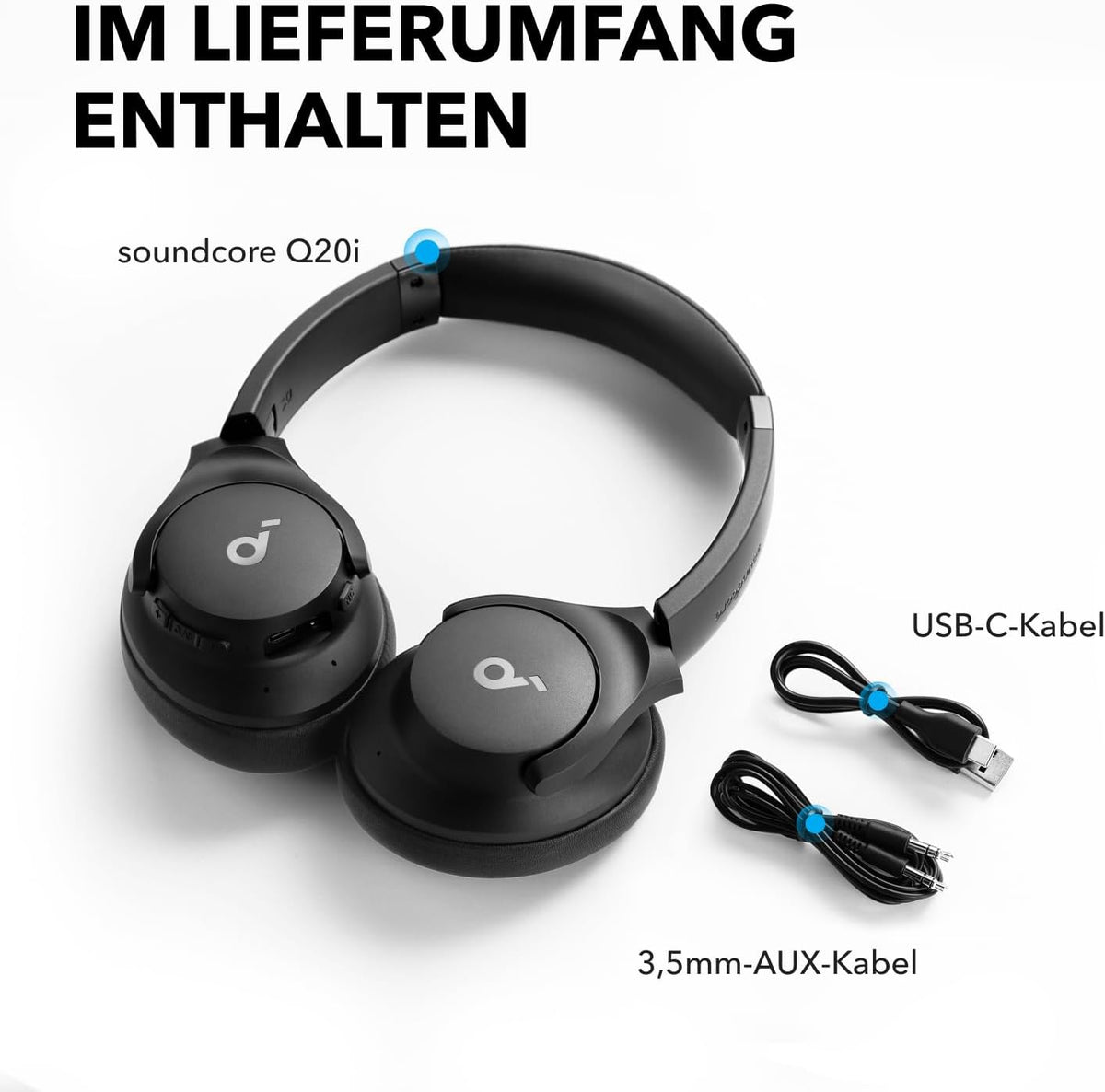 Soundcore by Anker Q20i kabelloser Bluetooth Over-Ear-Kopfhörer