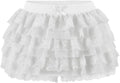 Women Y2K Lace Multi-Layered Bloomers Lolita Ruffle Shorts Cute Mini Skirt