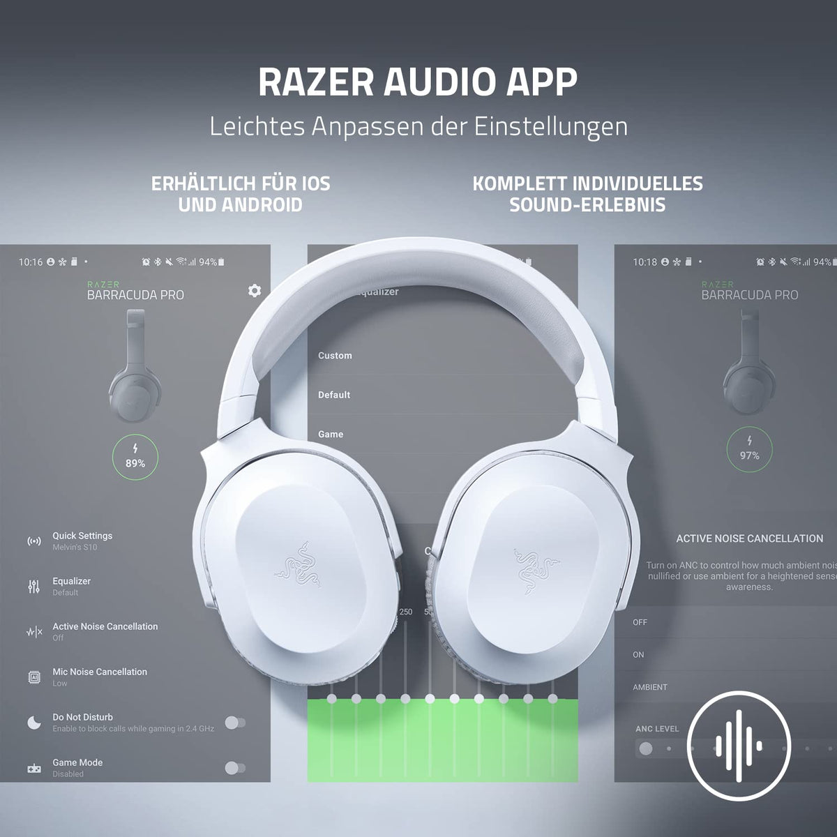 Razer Barracuda X - Kabelloses Multiplattform-Headset für Gaming und Mobile Geräte (SmartSwitch Dual Wireless, Triforce 40mm, Mikrofon mit Nierencharakteristik, 50h Akku, USB-C) Schwarz