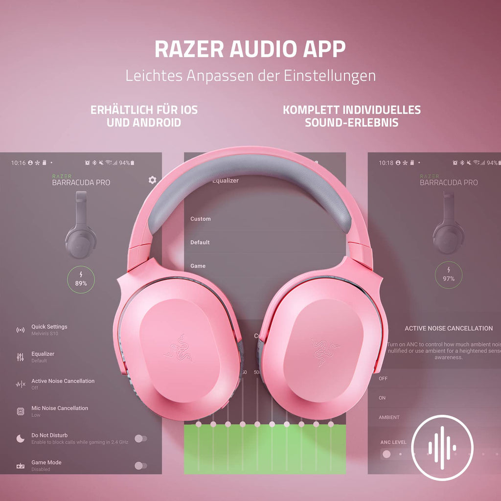 Razer Barracuda X - Kabelloses Multiplattform-Headset für Gaming und Mobile Geräte (SmartSwitch Dual Wireless, Triforce 40mm, Mikrofon mit Nierencharakteristik, 50h Akku, USB-C) Schwarz