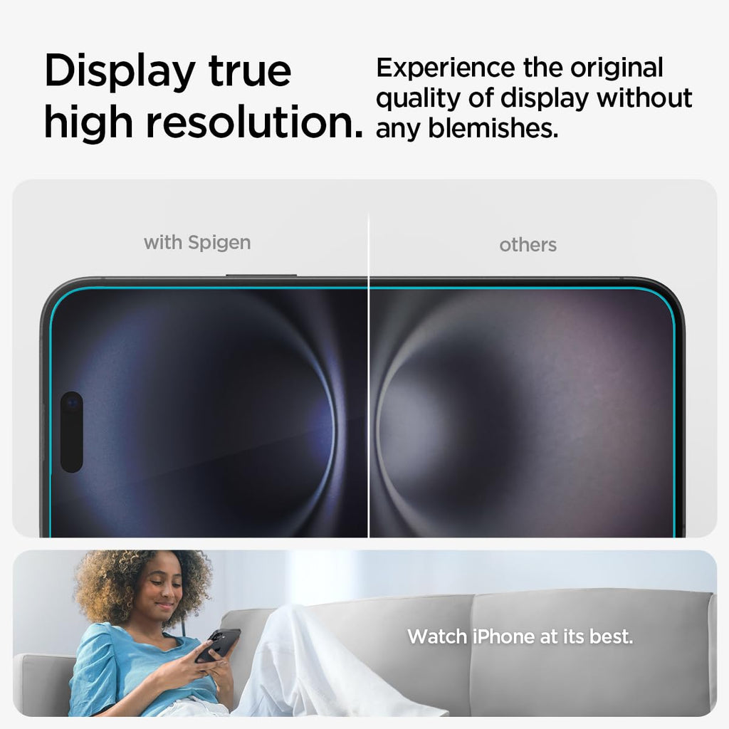 Spigen EZ Fit Schutzfolie [2 Stück] für iPhone 18 Pro, iPhone 17 Pro