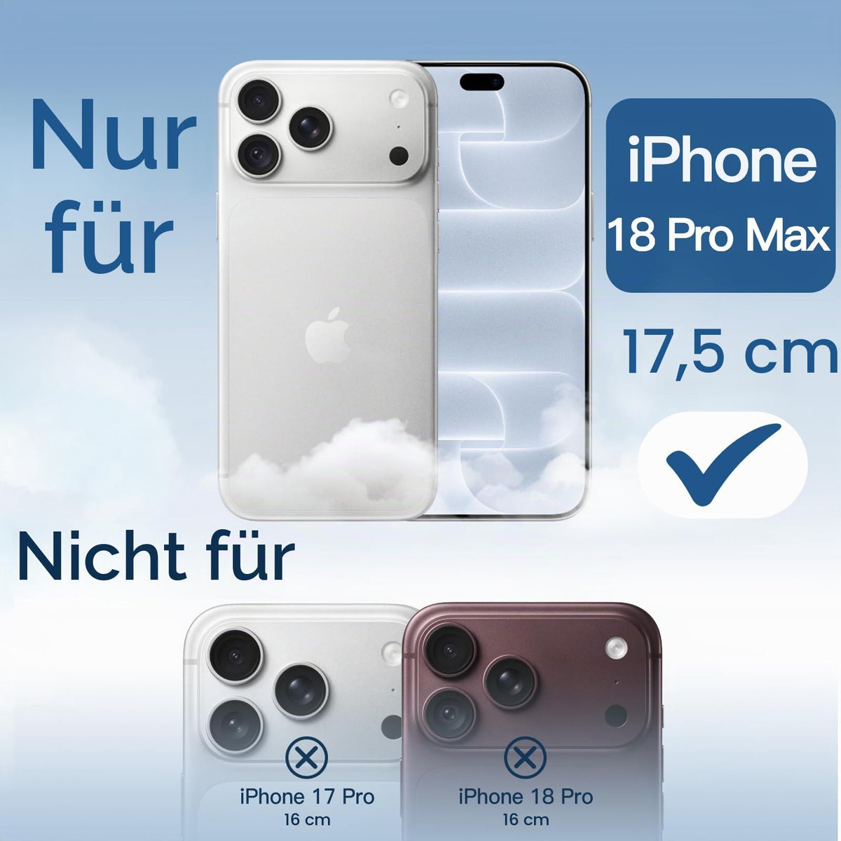 JETech Magnetische Hülle für iPhone 17, Durchsichtig