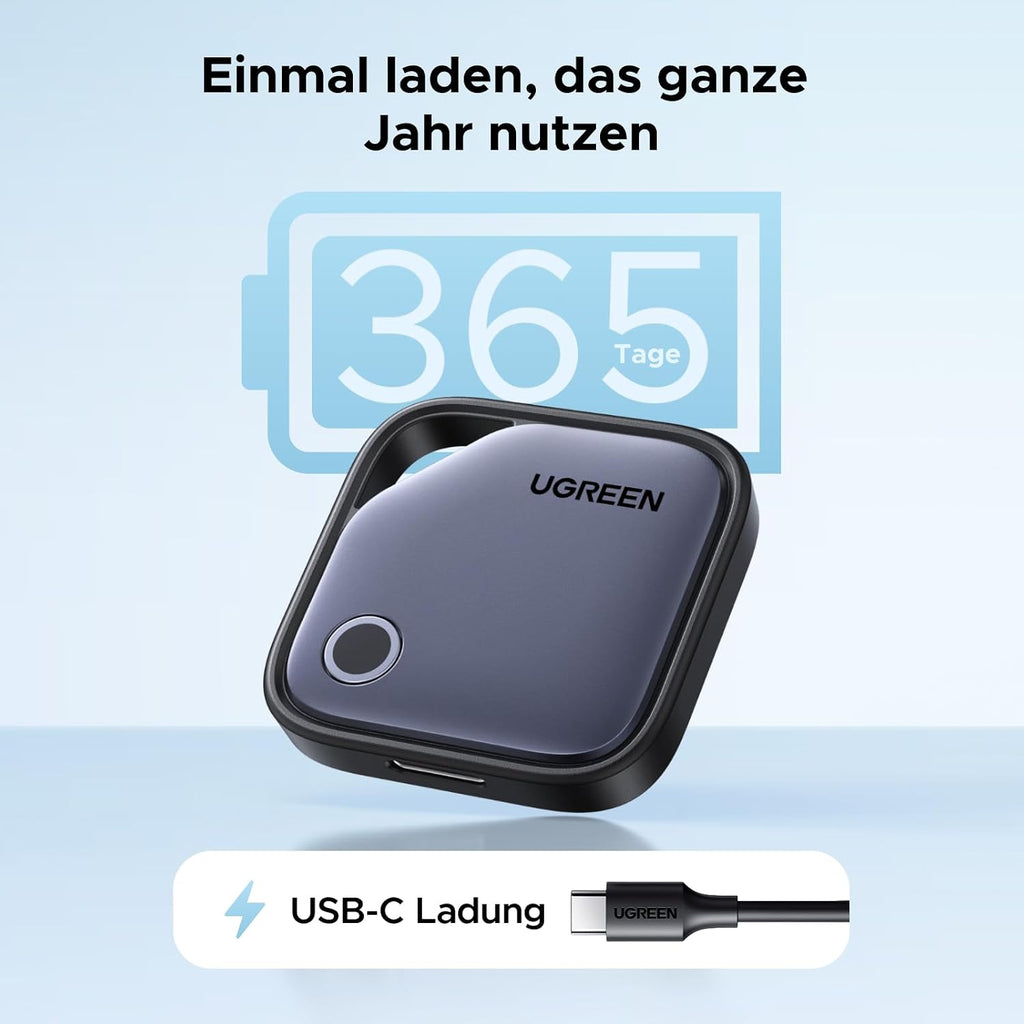 UGREEN FineTrack Duo 4 Pack GPS Tracker für iOS & Android mit USB C Laden