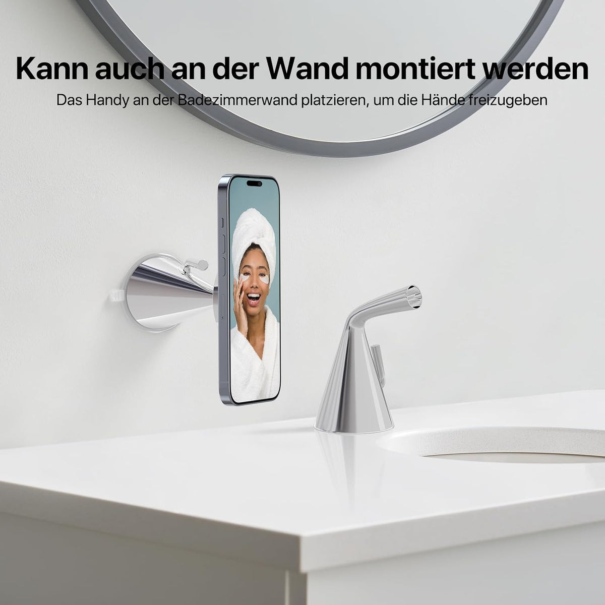 Miracase [2026 Upgraded Handyhalterung Auto Handy Halterung,Universal Car Phone Holder[Stärkste Saugnapf & Lüftungshaken] 360° Drehbar kfz autohalterung Lautsprecher für iPhone Samsung Galaxy Google