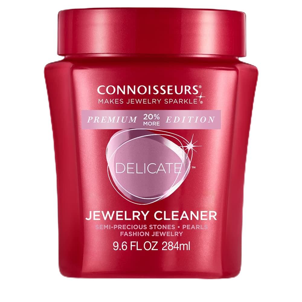 CONNOISSEURS Premium Edition Jewelry Cleaner, Value Size 9.6oz - Pick from Fine, Silver or Delicate Jewelry Cleaner