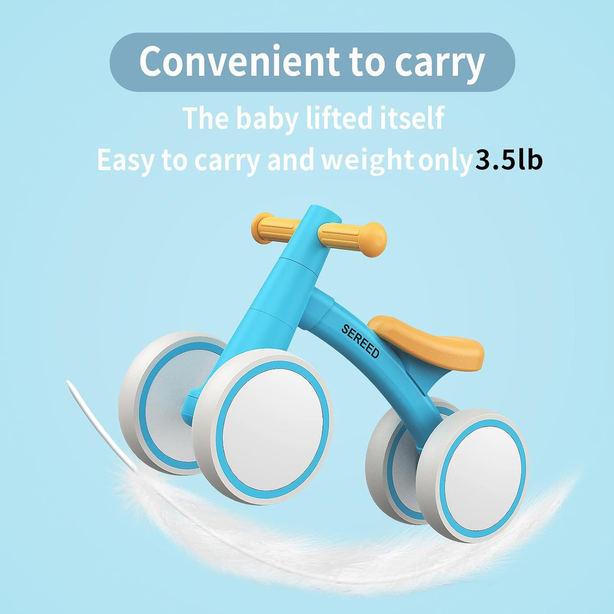 SEREED Baby Balance Bike for 1 Year Old Boy Girl, First Birthday Gift Toy