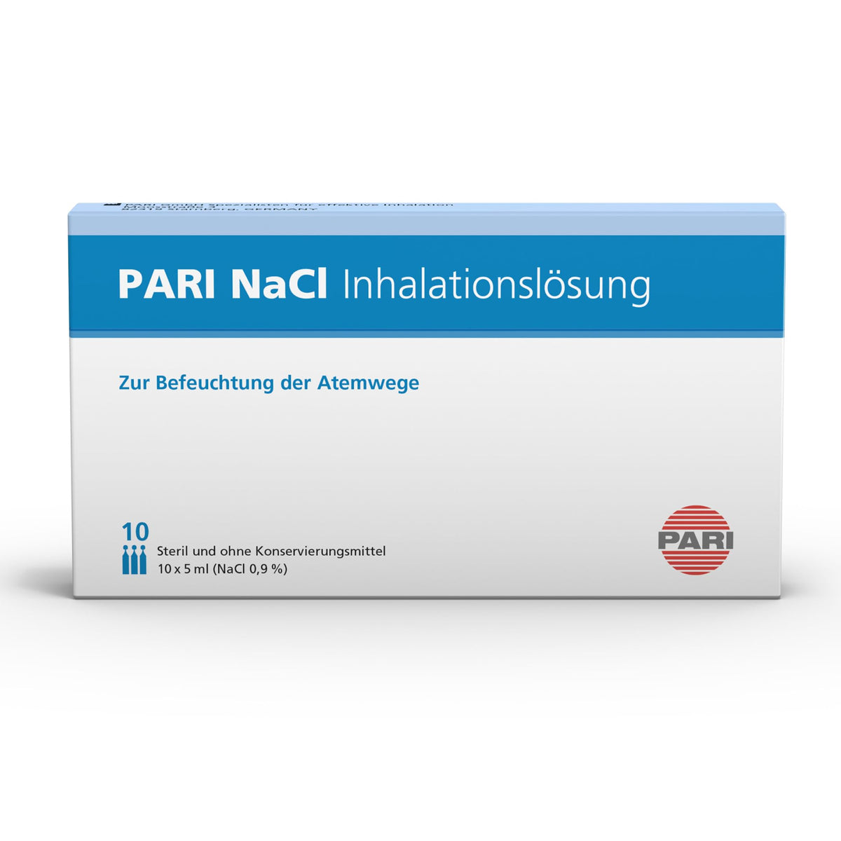 PARI NaCl 0,9% Inhalationslösung - isoton (0,9% Kochsalz),60 x 2,5 ml