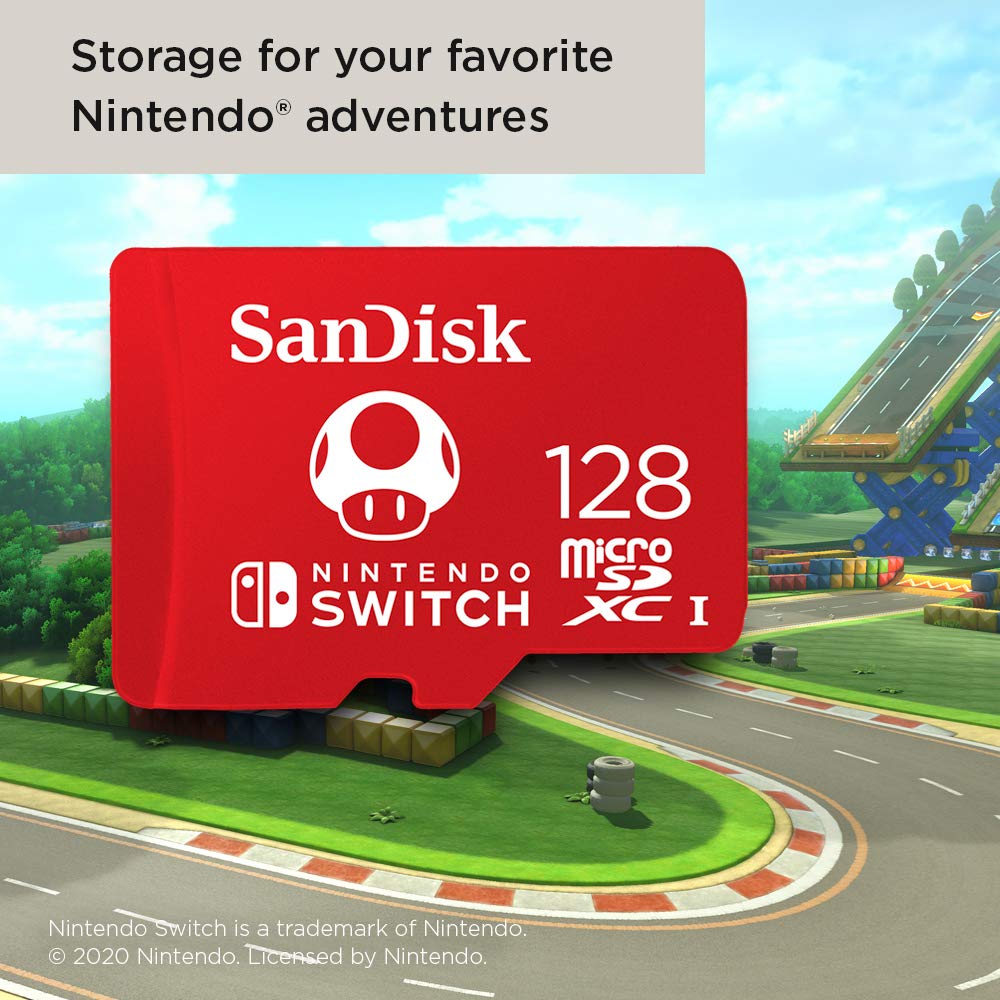SANDISK 128GB microSD Karte, Super Mario Super Mushroom Edition