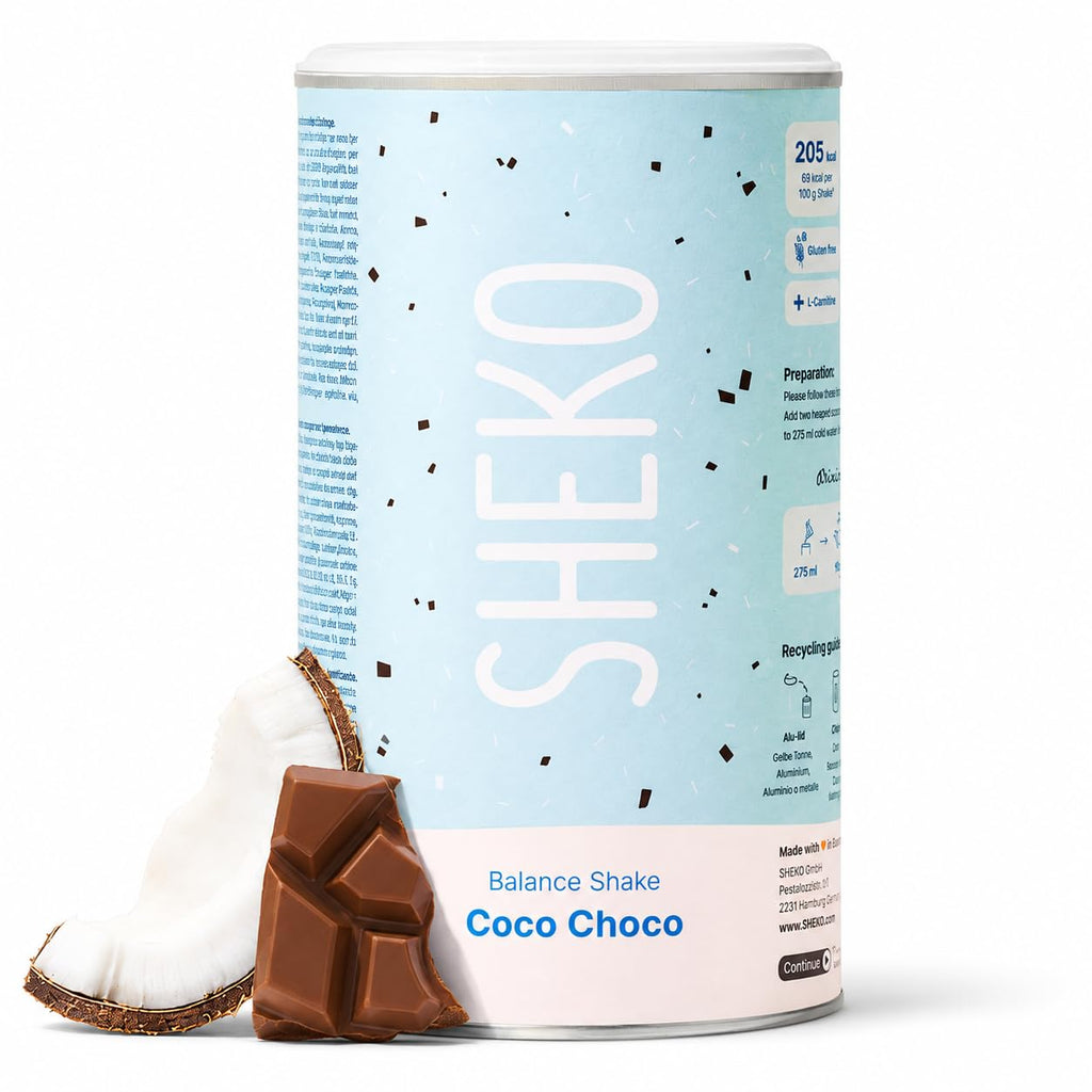 SHEKO Balance Shake Erdbeere – Mahlzeitersatz & Abnehmshake – 378 g
