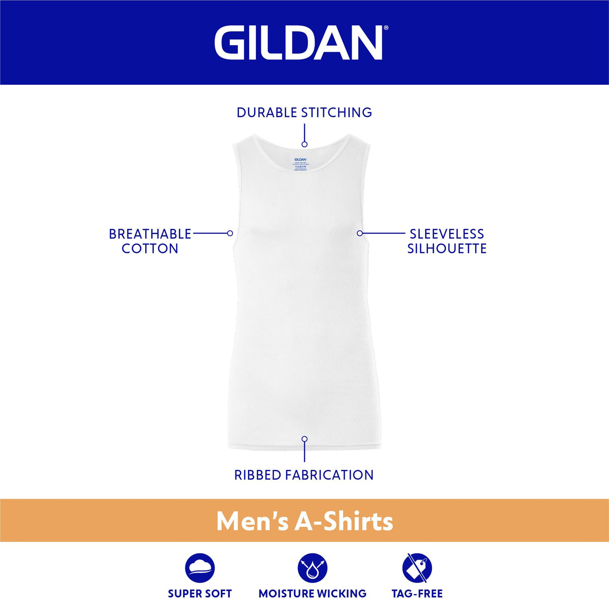 Gildan Men's A-Shirt Tanks, Multipack, Style G1104