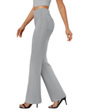 DLOODA Damen Bootcut-Hosen Business-Casual Arbeitshose mit Taschen