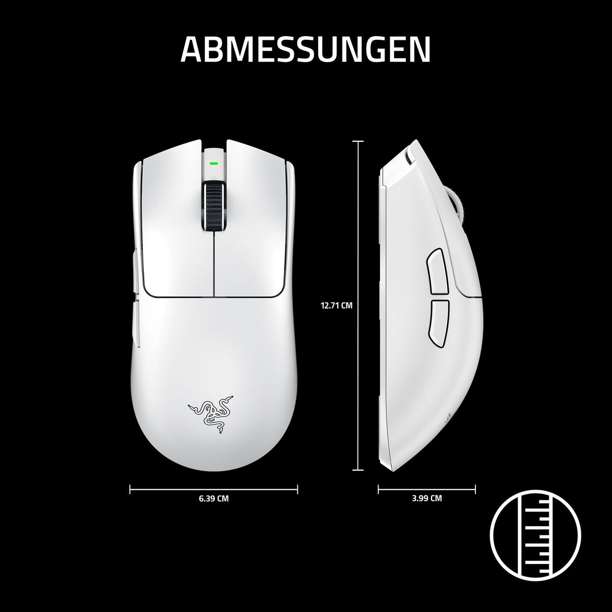 Razer Viper V3 HyperSpeed - Kabellose Esports Gaming-Maus - Focus Pro 30K DPI Sensor - bis zu 280 Std. Akku, Mechanische Maus-Switches 2th Generation - kabellose Abtastrate 4000Hz- PC/Mac | Schwarz